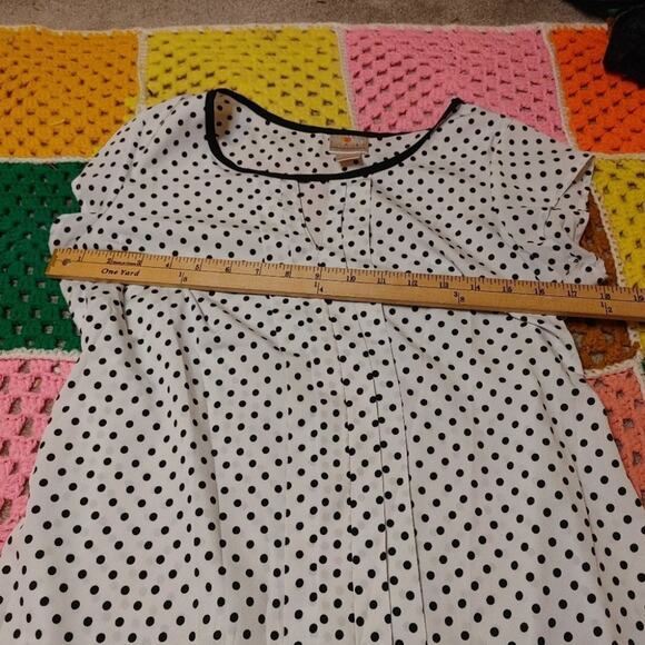 Two Hearts Maternity Size Small Maternity Short Dress Polka Dot White Black Tuni - Picture 3 of 14